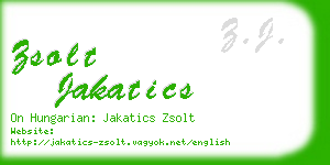 zsolt jakatics business card